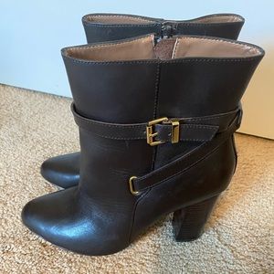 Ava & Aiden Brown Leather Bootie
